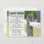 Landelijke huwelijksuitnodigingen kaart (Voorkant)