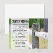 Landelijke huwelijksuitnodigingen kaart (Voorkant / Achterkant)