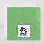 Landelijke Hydrangea's Trouwuitnodiging Met QR-cod Kaart (Achterkant)