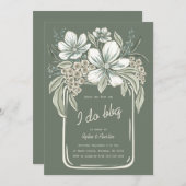 Landelijke 'I Do BBQ'-koppelbruisfeestuitnodiging Kaart (Voorkant / Achterkant)