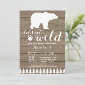 Landelijke Ijsbeer Babyshower Uitnodiging (Staand voorkant)