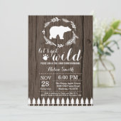 Landelijke Ijsbeer Babyshower Uitnodiging (Staand voorkant)