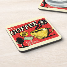 Landelijke illustraties vintage achtergrond Koffie