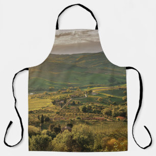 Landelijke Italiaanse landbouwgronden, Toscane zon Schort