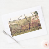 Landelijke Junkyard, Vechicles Rusting Away in a F Rechthoekige Sticker (Envelop)