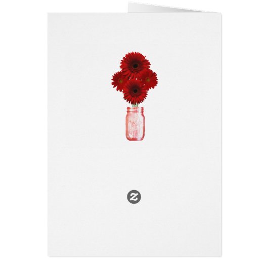 Landelijke Kaart Rustic Red Mason Jars-programma (Achterkant)