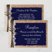 Landelijke Kabouter Bieslook Kant Bruiloft Ontvang Informatiekaartje (Voorkant / Achterkant)