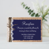 Landelijke Kabouter Bieslook Kant Bruiloft Ontvang Informatiekaartje (Staand voorkant)