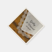 Landelijke kant en barnhout servet (Hoek)