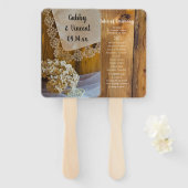 Landelijke kant- en bloemen-ruilprogramma's handwaaier (Voorkant en achterkant)