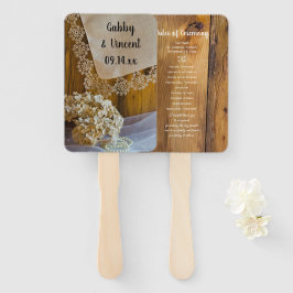 Landelijke kant- en bloemen-ruilprogramma's handwaaier