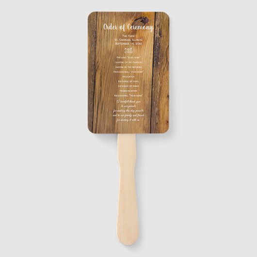 Landelijke kant- en bloemen-ruilprogramma's handwaaier (Achterkant)