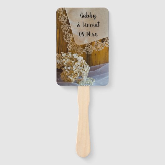 Landelijke kant- en bloemen-ruilprogramma's handwaaier (Voorkant)