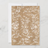 Landelijke Kanten Boerenbont Foto Bruiloft Dankkaa Bedankkaart (Achterkant)