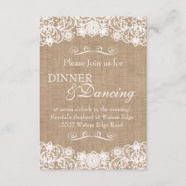 Landelijke Kanten Bruiloft Aankondiging van Jute S