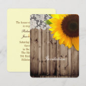 landelijke kanten schuur hout landelijke zonnebloe kaart (Voorkant / Achterkant)