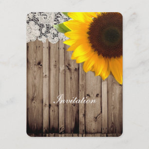 landelijke kanten schuur hout landelijke zonnebloe kaart