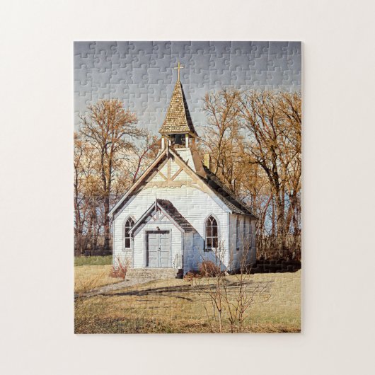 Landelijke kerk legpuzzel (Verticaal)