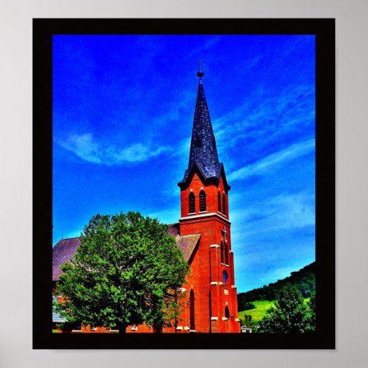 Landelijke kerk poster (Voorkant)