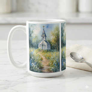 Landelijke Kerkpad in Bloemenweide Koffiemok