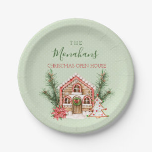 Landelijke Kerst Gebruineerde Huis Papieren Bordje