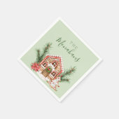 Landelijke Kerst Gengherbread House Servetten (Hoek)