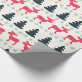 Landelijke Kerst Mis Moeras & Boom Cadeaupapier (Hoek)