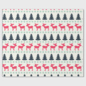 Landelijke Kerst Mis Moeras & Boom Cadeaupapier (Vlak)