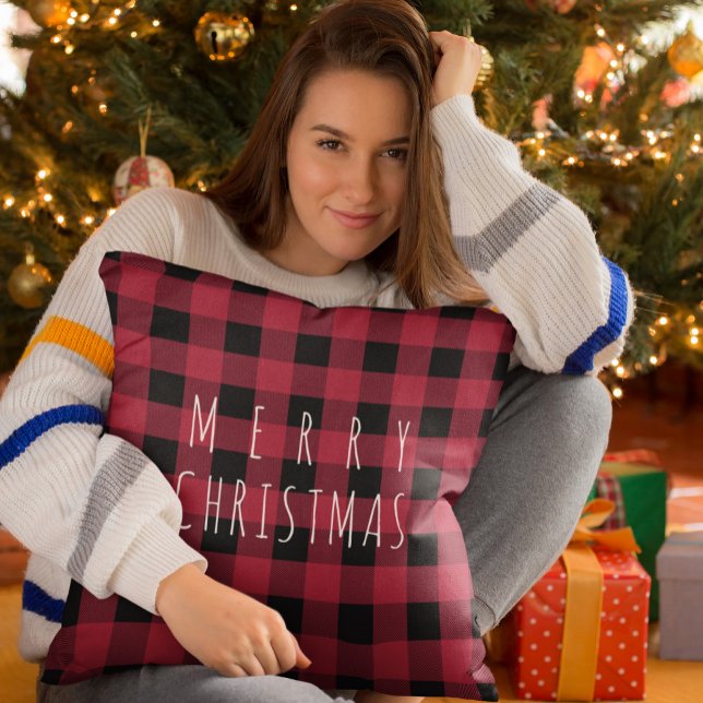 Landelijke Kerst Plaid Prettig Kerstfeest Kussen (Creator heeft geüpload)