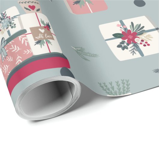 Landelijke kerstavond cadeaupapier (Rol Hoek)