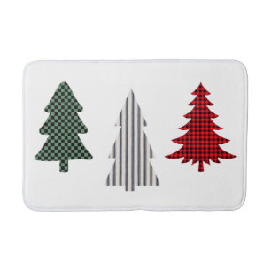 Landelijke kerstbomen Bath Mat
