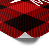 Landelijke kerstbommenbots met rode buffel poster (Hoek)