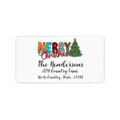 Landelijke kerstboom etiket (Voorkant)