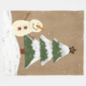Landelijke kerstboom fleece deken (Voorkant (Horizontaal))