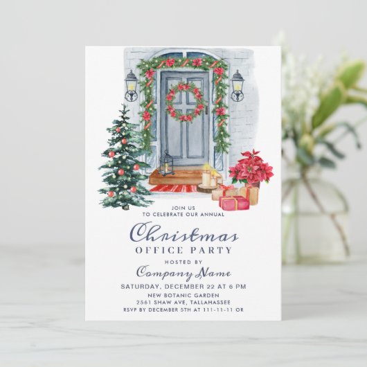 Landelijke kerstfeestdag kaart (Staand voorkant)