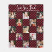 Landelijke kerstfoto, aangepast rood geplakt met f fleece deken (Voorkant)