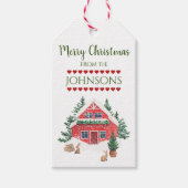 Landelijke kersthandtekening cadeaulabel (Voorkant)