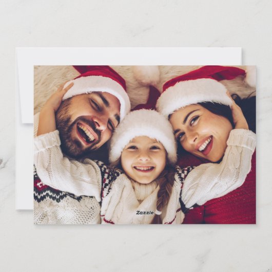 Landelijke Kerstkaart Kraft Joy to the World Handg (Achterkant)