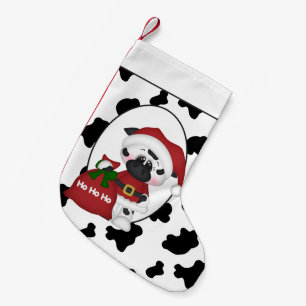Landelijke Kerstkoe Vakantie Kerstman kous Kleine Kerstsok