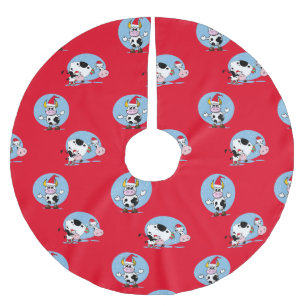 Landelijke kerstKoeien met kerstboomrokken Kerstboom Rok