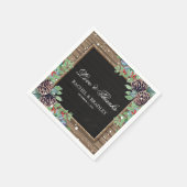 Landelijke Kerstmis Wintertrouwdag Servetten (Hoek)