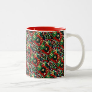 Landelijke kerstMok Tweekleurige Koffiemok
