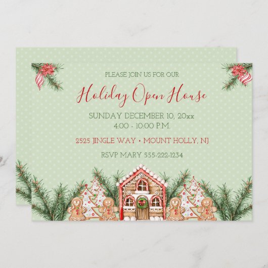 Landelijke kerstontbijt kaart (Voorkant / Achterkant)