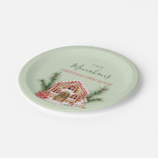 Landelijke kerstontbijt papieren bordje (Gekanteld)