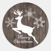 Landelijke kerstrendierfeestdag sticker (Voorkant)