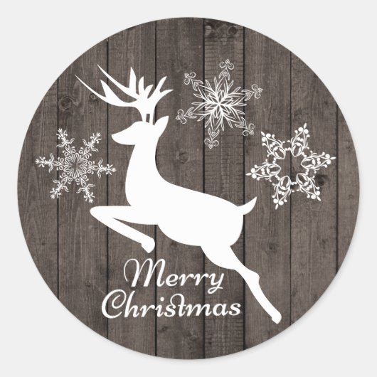 Landelijke kerstrendierfeestdag sticker (Voorkant)