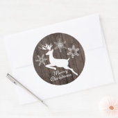 Landelijke kerstrendierfeestdag sticker (Envelop)