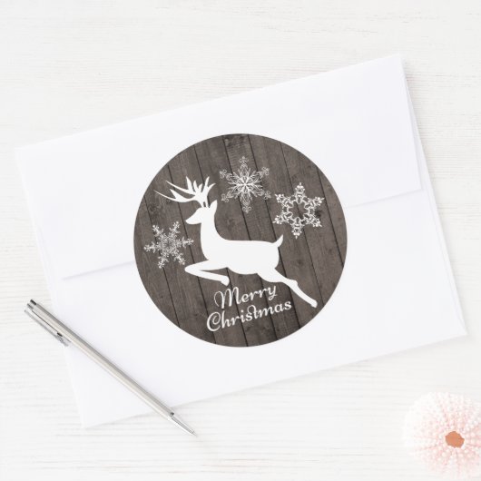 Landelijke kerstrendierfeestdag sticker (Envelop)
