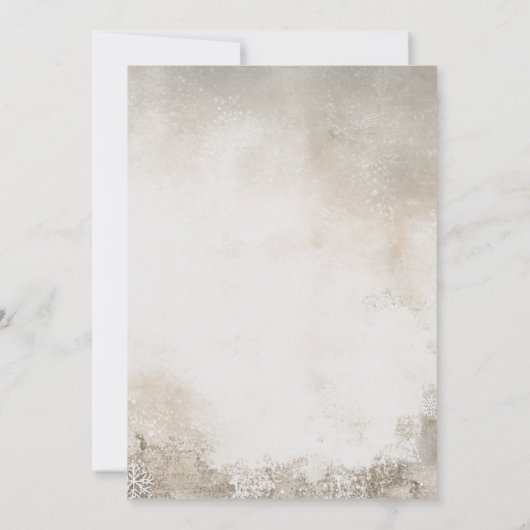 "Landelijke Kerstsfeer Feest | Blauw & Goud Kaart (Achterkant)