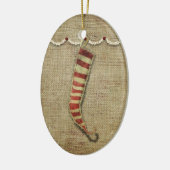 landelijke kerstsok ornament (Links)